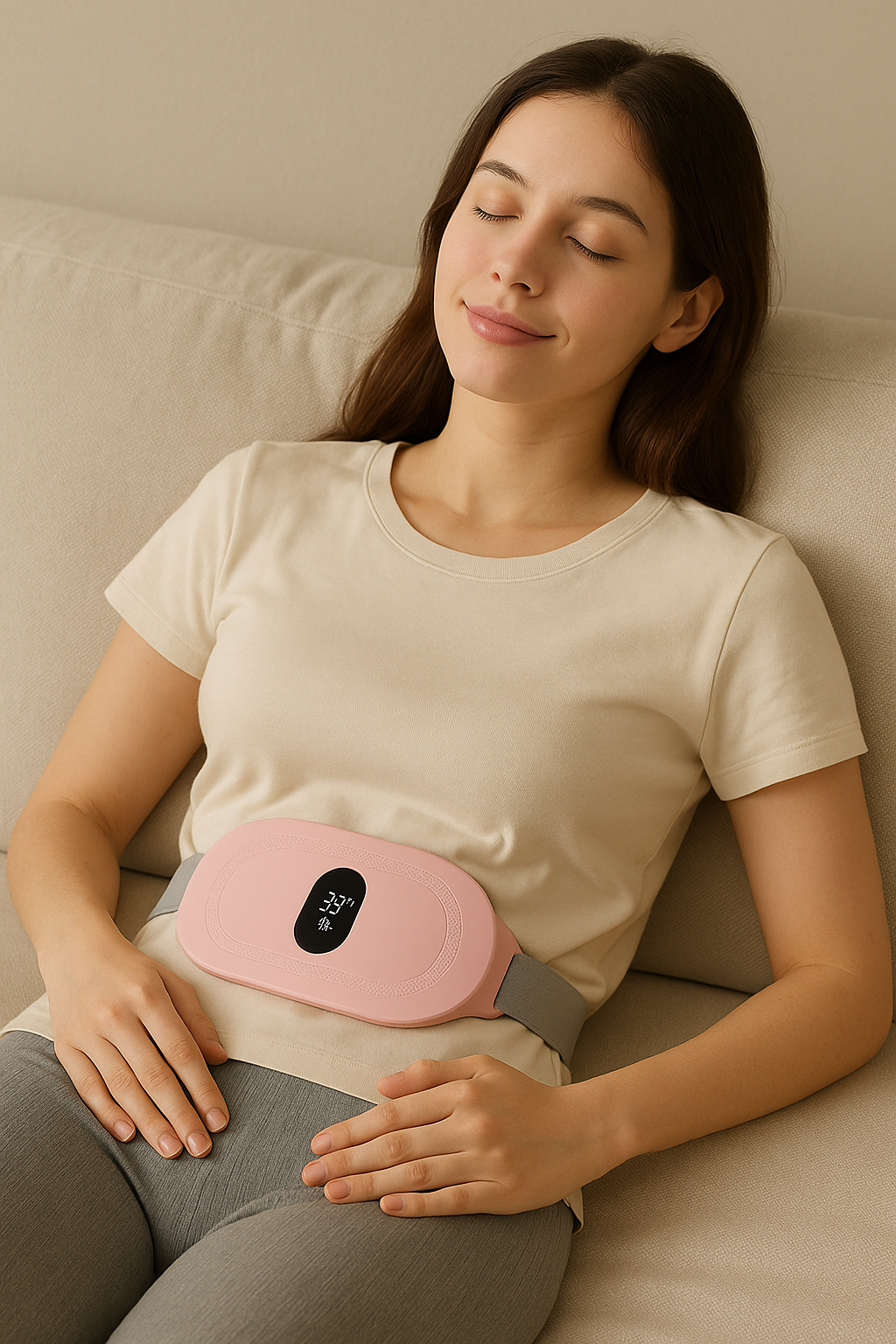 "Smart Menstrual Relief Belt β Comfort & Care for Every Cycle"