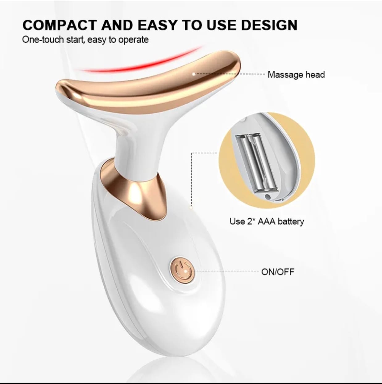 Glow Lift -✨ Compact T-Shape Vibration Face Massager ✨